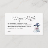 DIAPER RAFFLE BOOK REQUEST HALLOWEEN GHOST HAT INFORMATIEKAARTJE (Voorkant)