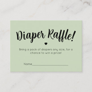 Diaper Raffle Card Informatiekaartje