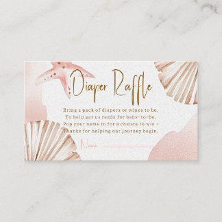 Diaper Raffle Card | Sea You Soon Baby Coastal Informatiekaartje
