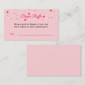 Diaper Raffle Card to Include with Invitations Informatiekaartje (Voorkant / Achterkant)