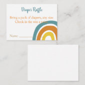 Diaper Raffle, hier komt het Baby shower van de Zo Informatiekaartje (Voorkant / Achterkant)