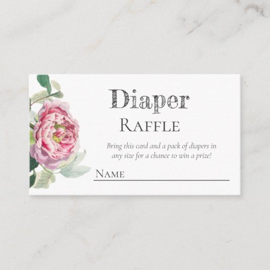 Diaper Raffle | Informatiekaartje (Voorkant)