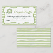 Diaper Raffle Matcha Green Tea Baby Shower Informatiekaartje (Voorkant / Achterkant)