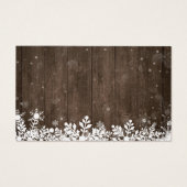 Diaper Raffle Rustic Wood Floral String Lights Visitekaartje (Achterkant)