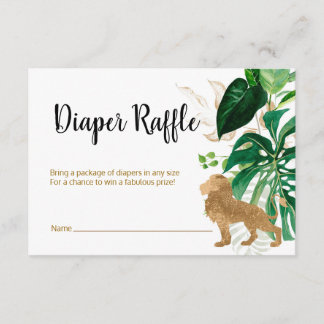 Diaper Raffle Safari gouddieren Informatiekaartje