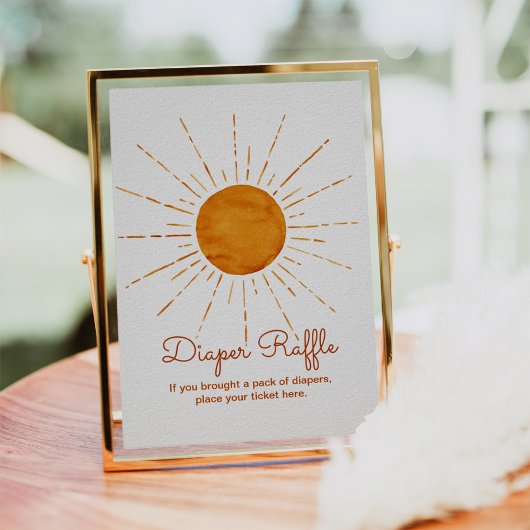 Diaper Raffle Sunshine Baby shower Poster