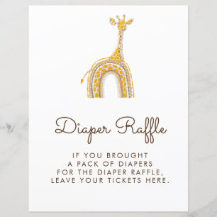 Diaper Raffle-teken   GIRAFFE