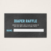 DIAPER RAFFLE Ticket Sports Chalkboard Baby shower (Devant)