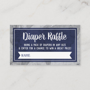 Diaper Raffle Ticket, vliegtuigen Visitekaartje