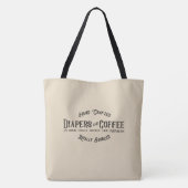 Diapers en Coffee Ironic Funny Retro Restaurant Tote Bag (Achterkant)