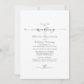 Diaphanie - Elegante bruiloft uitnodiging (Voorkant)