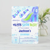 Diapositive d'eau Invitation d'anniversaire (Debout devant)