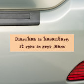 diarrhée est un autocollant de pare-chocs hérédita (En voiture)
