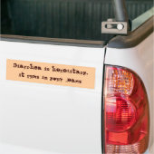 diarrhée est un autocollant de pare-chocs hérédita (Sur camion)