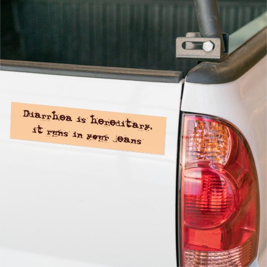 diarrhée est un autocollant de pare-chocs hérédita (Sur camion)