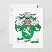 Diaz Family Crest Briefkaart (Voorkant / Achterkant)