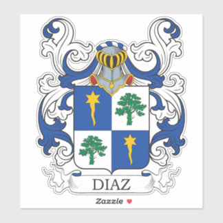 Diaz Family Crest Sticker