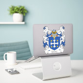 Diaz Family Crest Sticker (Laptop op bureau)