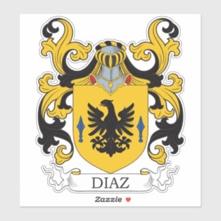 Diaz Family Crest Sticker