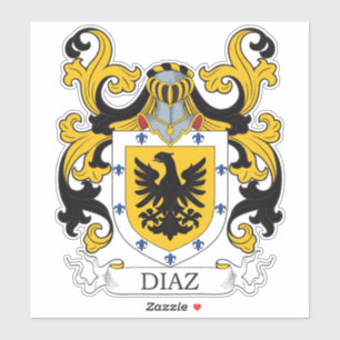 Diaz Family Crest Sticker