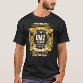 DIAZ-naam, DIAZ-familienaam crest T-shirt (Voorkant)
