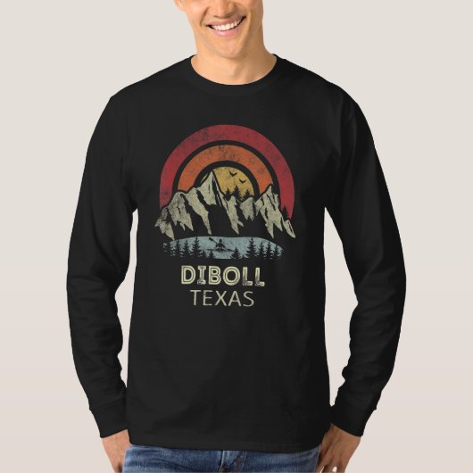 Diboll Texas Mountain Sunset Sunrise Kayaking T-shirt (Voorkant)