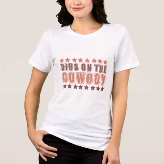 Dibs On The Cowboy Tri-Blend Shirt (Voorkant)