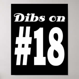 Dibs Op #18 Hockey Voetbal Verkoop Sportartikelen Poster