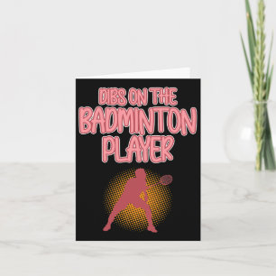Dibs op Badminton Player Shuttle Coach Graphic Kaart