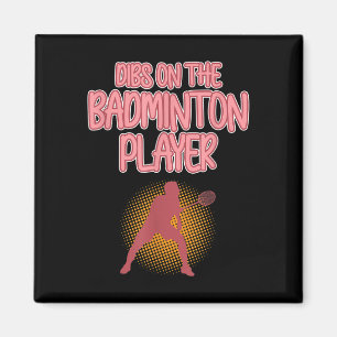 Dibs op Badminton Player Shuttle Coach Graphic Magneet