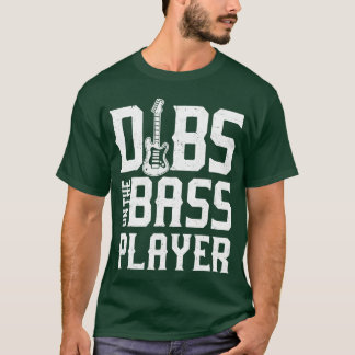 Dibs op de bassist gitaarband van rock grappig t-shirt