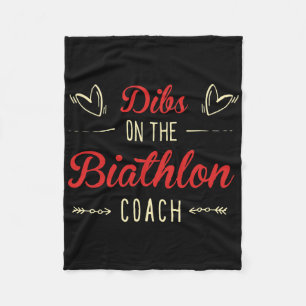 Dibs op de Biathlon Coach Gezegden Biathlon Coach Fleece Deken