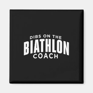 Dibs op de biatlon coach Funny biatlon coach Hu Magneet