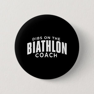 Dibs op de biatlon coach Funny biatlon coach Hu Ronde Button 5,7 Cm