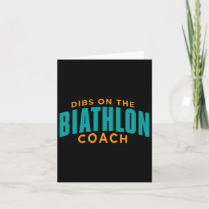 Dibs Op De Biatlon Coach Funny Biatlon Coach Humor Kaart