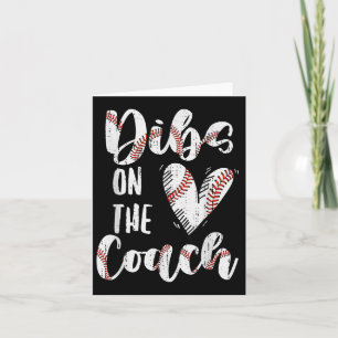Dibs op de coach honkbal vrouw grappig sport coach kaart