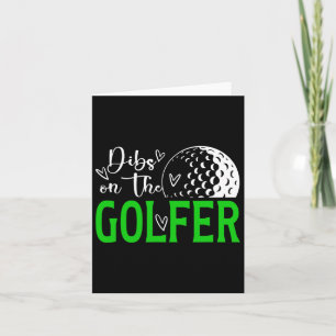 Dibs op de golfer vrouw golf vrouw van een golfspe kaart