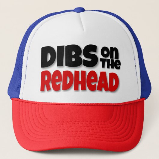 DIBS OP DE REDHEAD TRUCKER HAT PET (Voorkant)