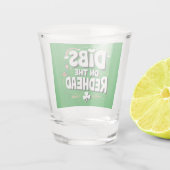 Dibs Op De Roodharige Funny St. Patrick's Day Shot Glas (Achterkant)