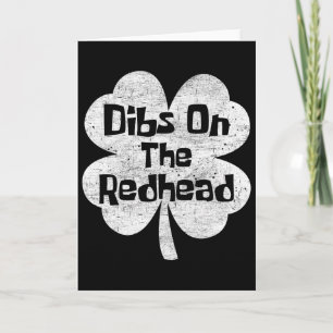 Dibs Op De Roodharige Grappige Ierse St. Patrick's Kaart