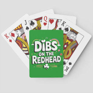Dibs Op De Roodharige Grappige St. Patrick's Dag Pokerkaarten