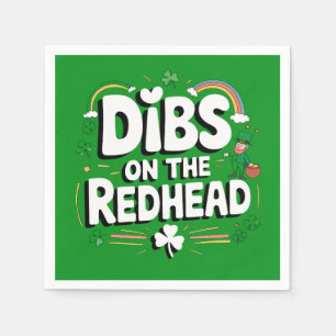 Dibs Op De Roodharige Grappige St. Patrick's Dag Servet