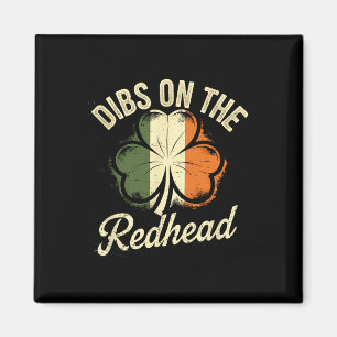 Dibs Op De Roodharige Ierse St. Patricks Dag Klave Magneet