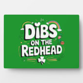 Dibs op de roodharige St Patrick's Day Fotoplaat (voorkant)
