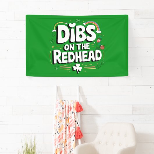 Dibs op de roodharige St Patrick's Day Spandoek (Insitu)