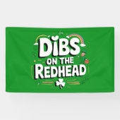 Dibs op de roodharige St Patrick's Day Spandoek (Horizontaal)