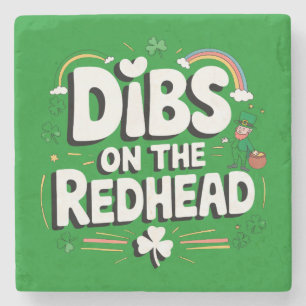 Dibs op de roodharige St Patrick's Day Stenen Onderzetter