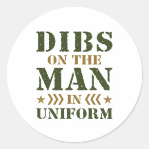 Dibs op het Man in het Eenvormig Militair Fonds va Ronde Sticker