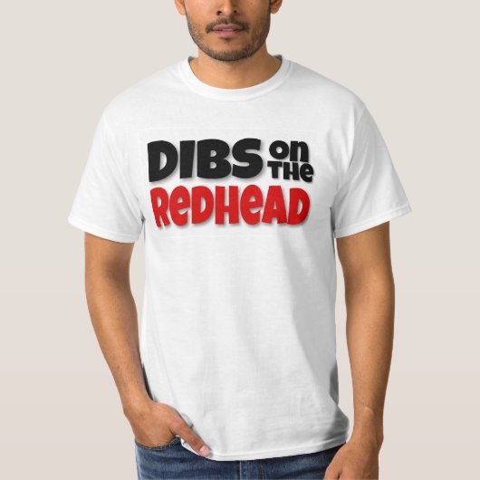 DIBS OP HET Shirt REDHEAD (Voorkant)