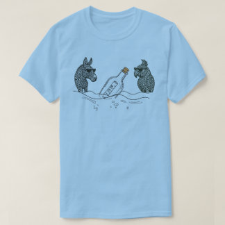Dibs & Parrot met een drankfles T-Shirt
